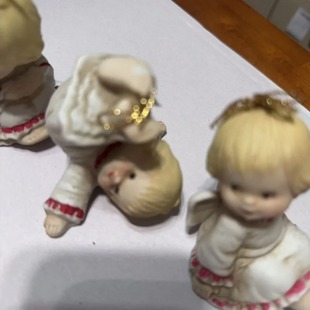 OCI‎ Omnibus Angels lot of 3 porcelain ornaments vintage cherubs cute